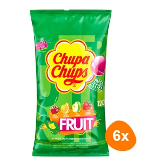 Chupa Chups - Lollipops Fruit (Refill bag) - 6x 120 pcs
