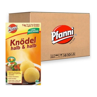 Pfanni - Potato Dumplings (Knödel) Half & Half - 12x 1kg