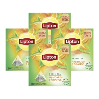 Lipton - Green Tea Mandarin Orange - 4x 20 Tea bags