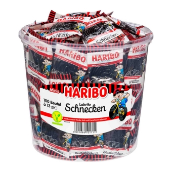 Haribo - Licorice wheels - 6x 100 Mini bags