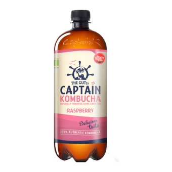 The Gutsy Captain - Kombucha Raspberry - Organic - 6 x 1000 ml