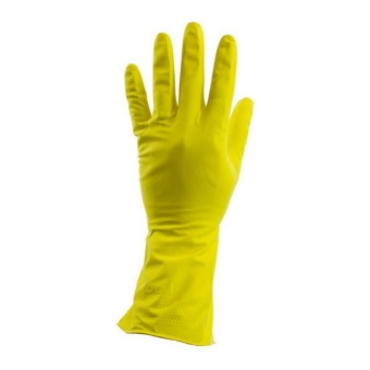 Betra - Huishoudhandschoen Geel Rubber M 7/7.5 - 10 stuks