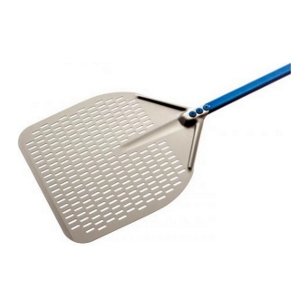 Gi.Metal - Pizza peel Aluminium rectangular perforated (A-32RF) - 33x33 cm