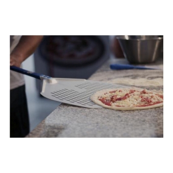 Gi.Metal - Pizza peel Aluminium rectangular perforated (A-32RF) - 33x33 cm