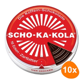 Scho-Ka-Kola - Energy Chocolate Dark - 10x 100g