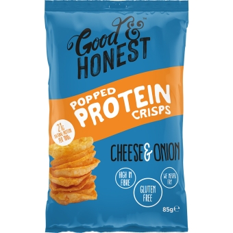 Good & Honest - Protein Crisps Cheese & Onion - 8 x 85 grams