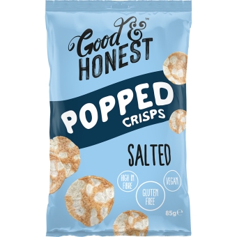 Good & Honest - Popped Crisps Salted bag - 8 x 85 grams
