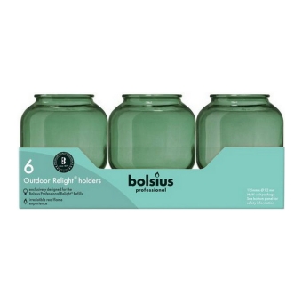 Bolsius - Relight Holder Sphere Olive Green - 6x