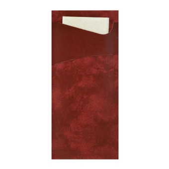 Duni - Sacchetto Bordeaux met Champagne Servet - 5 x 100 stuks