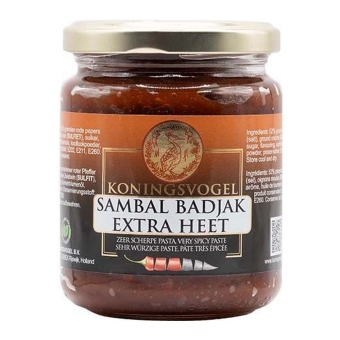 Koningsvogel - Chilli Paste/Sambal Badjak Hot - 6x 280g 
