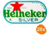 Heineken - Dripmat Silver (23cm x 16.5cm) - 20 pcs