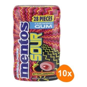 Sour Gum Strawberry Sugar Free 10x 28 pcs