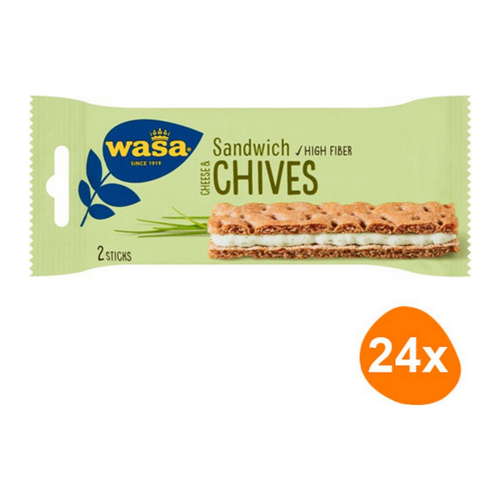 Wasa - Sandwich Cheese & Chives - 24 pcs