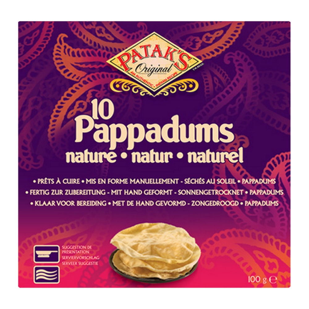 Patak&apos;s - Papadum Naturel (Cook to Eat) - 100g