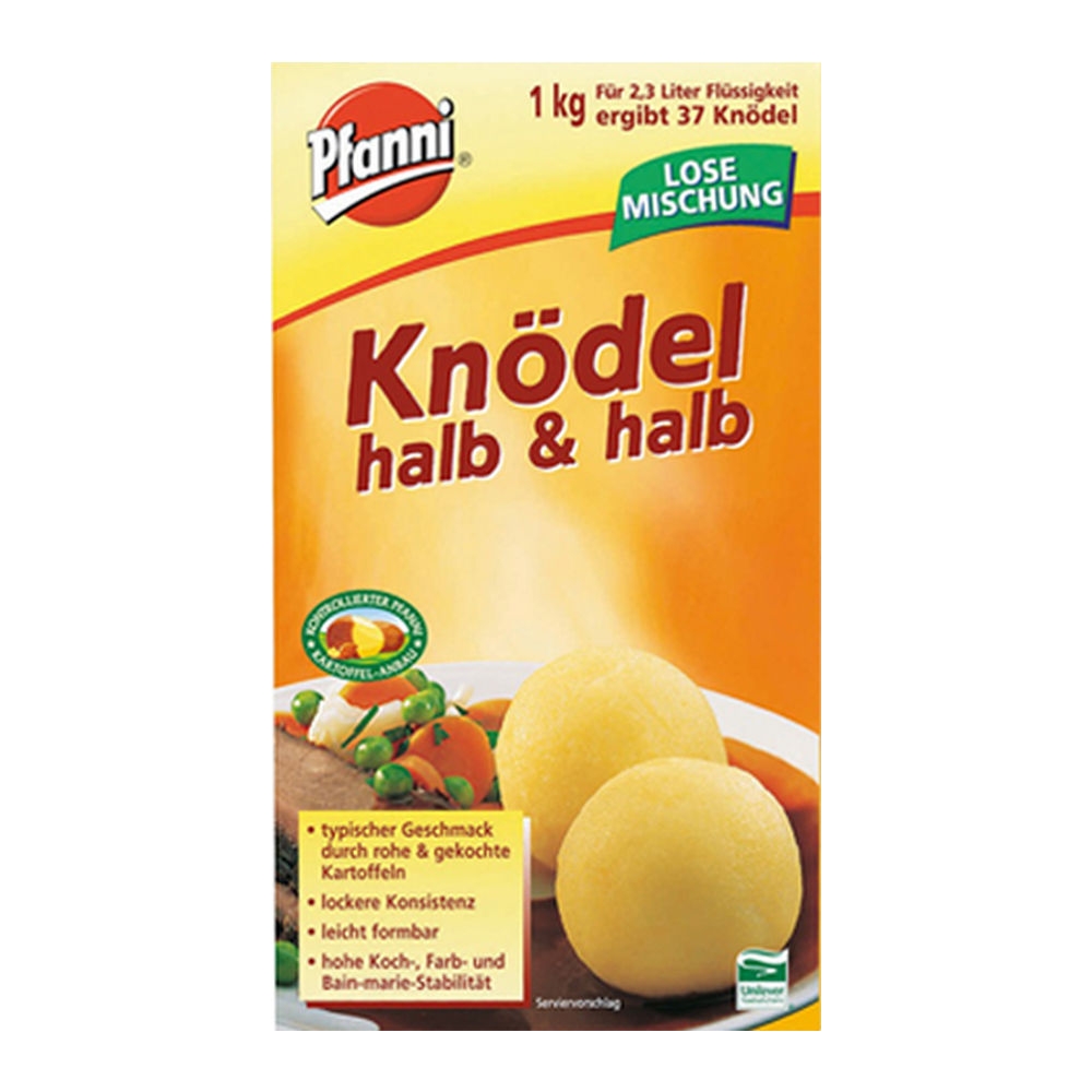 Pfanni - Potato Dumplings (Kn&ouml;del) Half & Half - 1kg