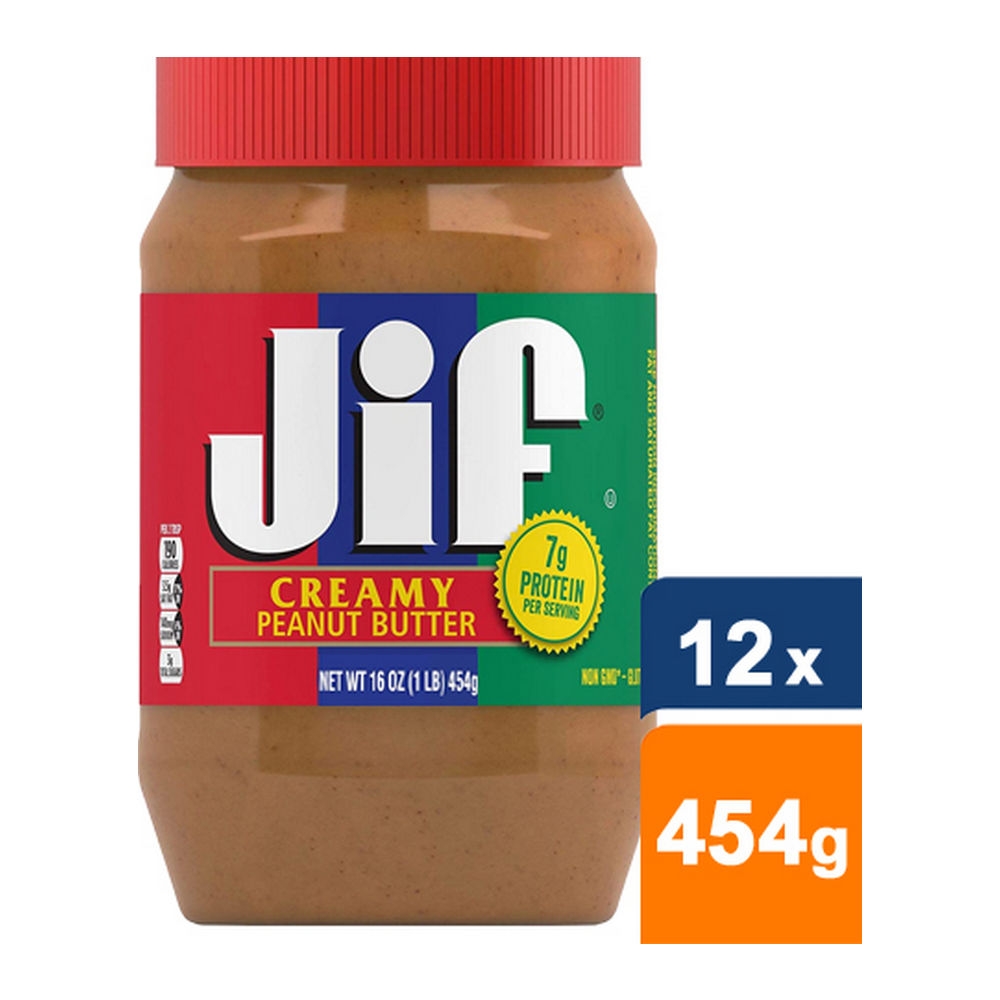 Jif - Creamy Peanut Butter - 12x 454g