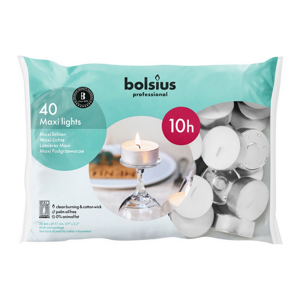 Bolsius - Large tea lights - 40 pieces