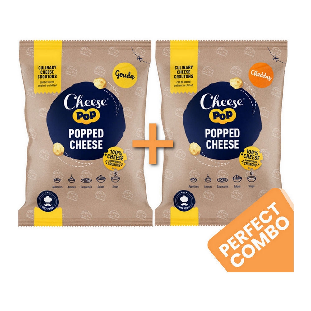 Combination deal - Cheesepop - Puffed Gouda and Cheddar cheese - 2 x 500 grams