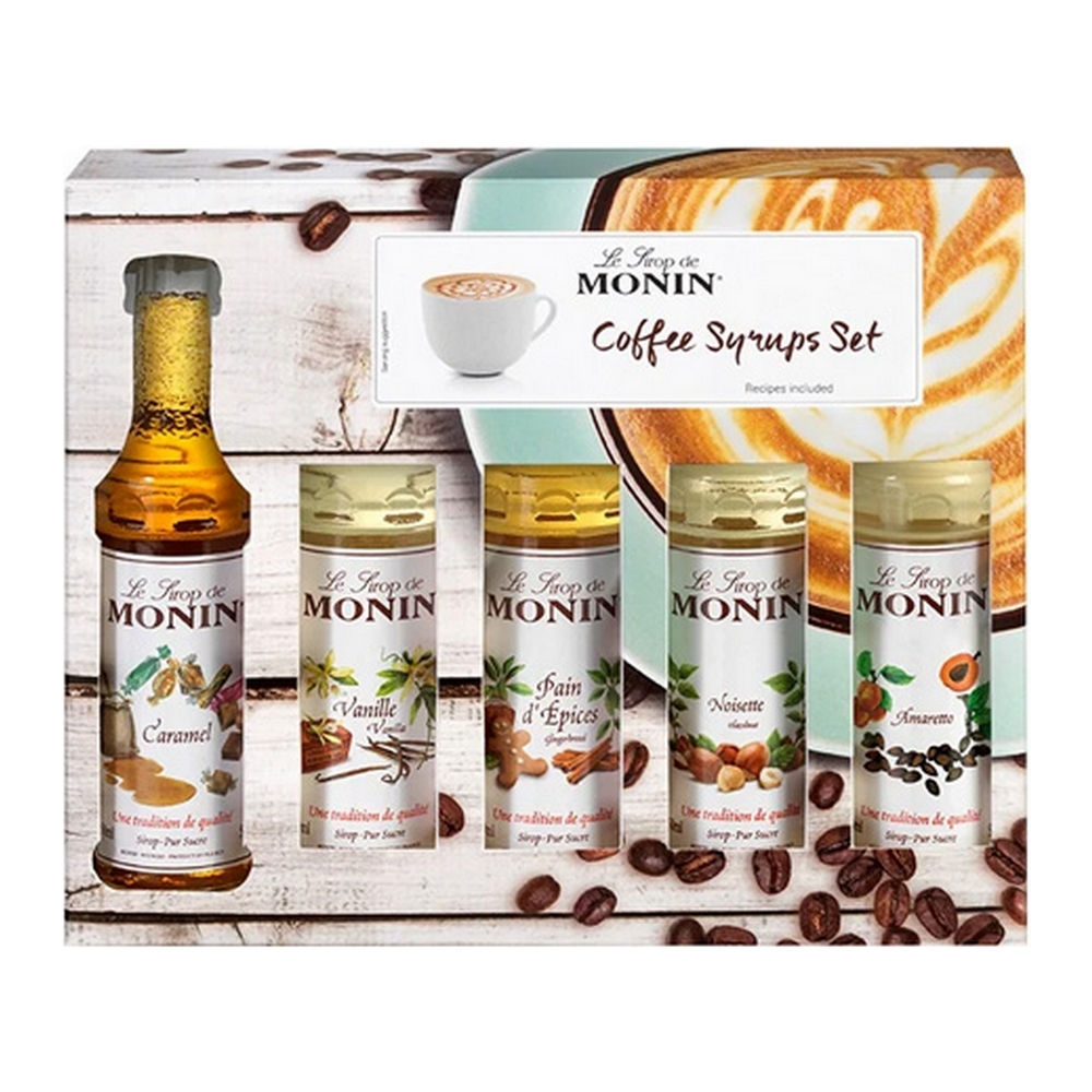 Monin Syrup Coffee Gift Set 5 Bottles x 5cl NWT902