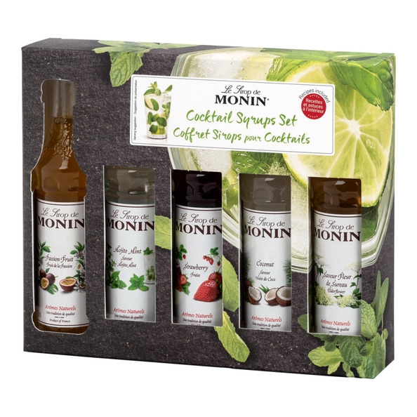 Monin Syrup Cocktail Gift Set 5 Bottles x 5cl NWT901