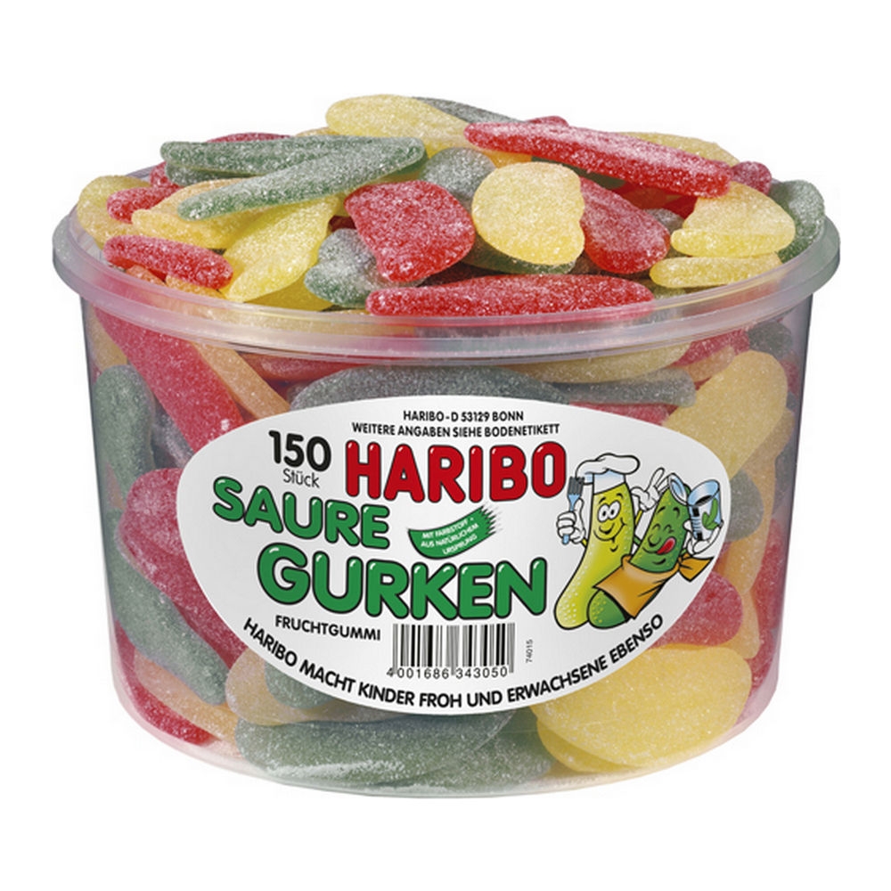 Haribo - Sour Pickles - 150 pieces