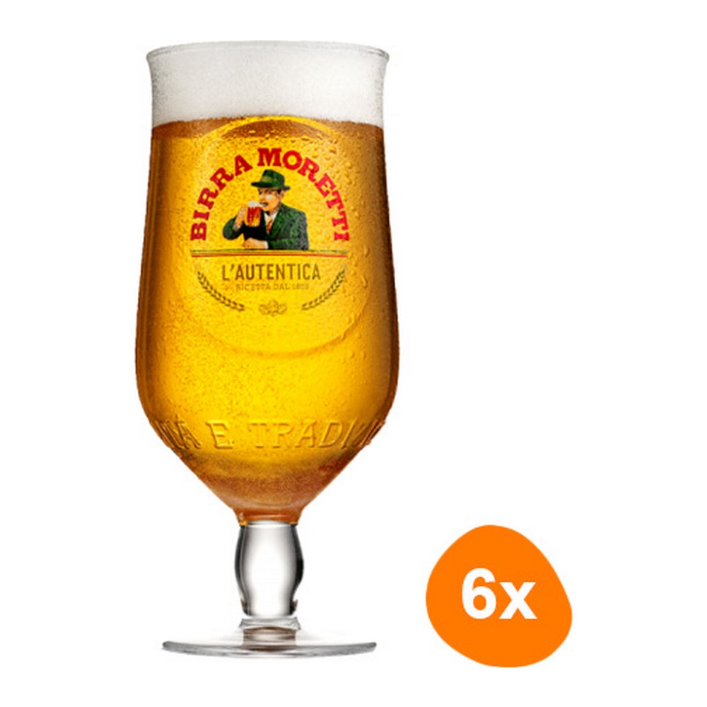 Birra Moretti - Beerglass 250ml - Set of 6