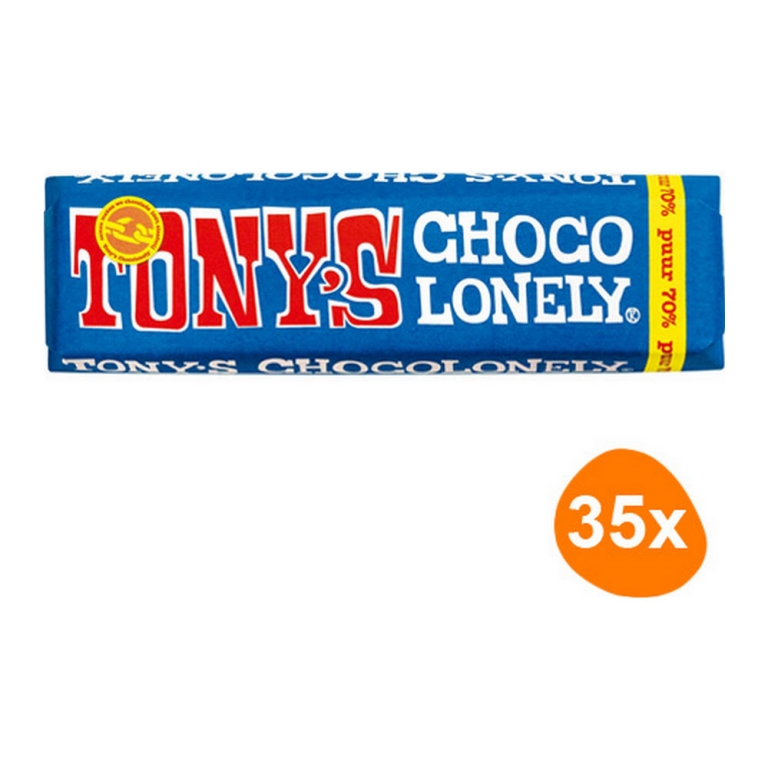 Tony's Chocolonely - Extra Dark Chocolate 70% - 35x 50g