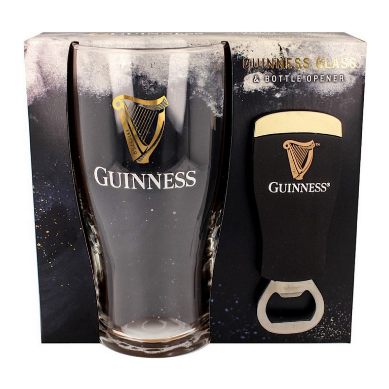 Guinness - Beerglass "Harp Gravity" & Bottle Opener Gift Set