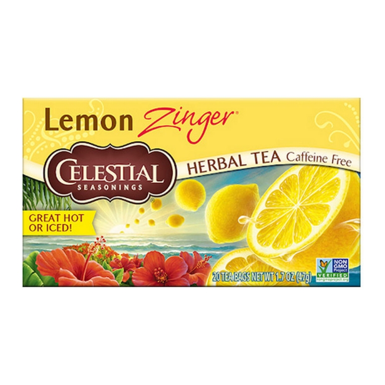 Celestial Seasonings - Lemon Zinger Herbal Tea - 20 Tea Bags