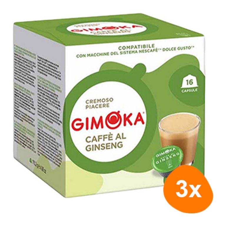Gimoka - Caffee' al ginseng - 3x 16 Pods