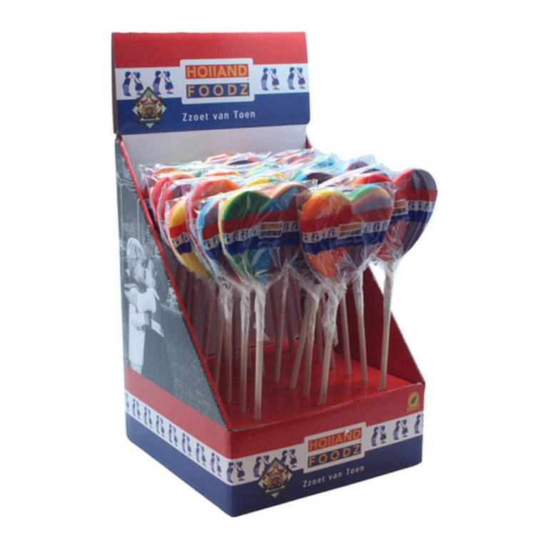 Holland Foodz - Summer Heart Lollipop - 24 pieces