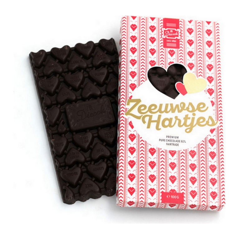 JB Diesch - Zeeland Hearts Bar Dark 72% - 12 x 100 grams