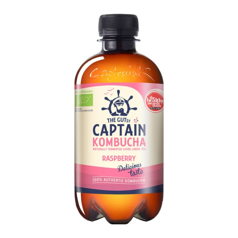The Gutsy Captain - Kombucha Raspberry - Organic - 12 x 400 ml