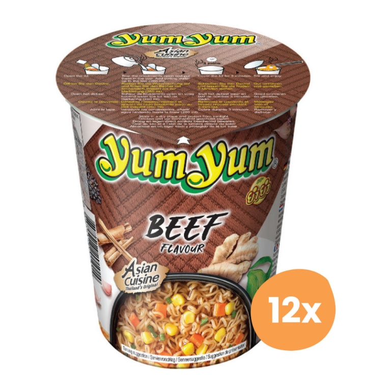 Yum Yum | Beef Noodles Cup | 12 x 70 g