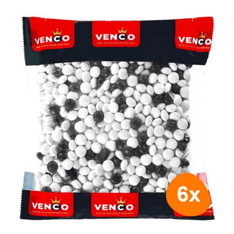 Venco - Black and White Liquorice - 6x 1kg
