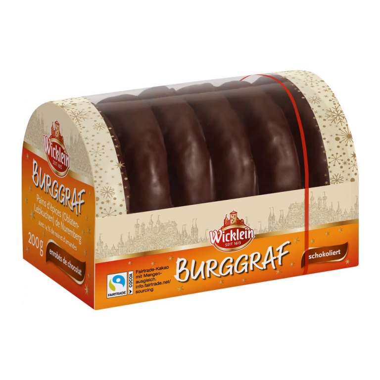 Wicklein - Burggraf Lebkuchen Pure Choc - 21 x 200 grams