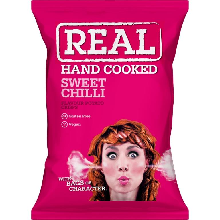 Real Crisps - Sweet Chilli Crisps bag - 10 x 150 grams