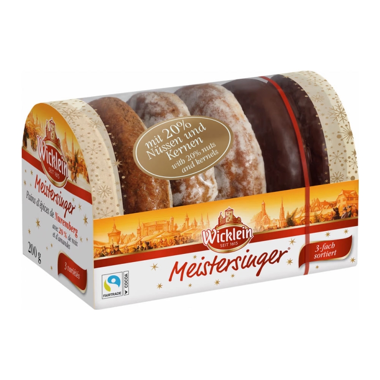 Wicklein - Meister-lebkuchen 3 Soorten - 21 x 200 grams