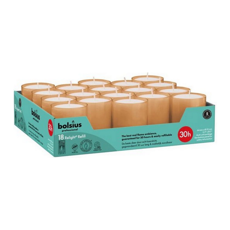 Bolsius - Relight 30 Uur Soft Pink - 4x 18x