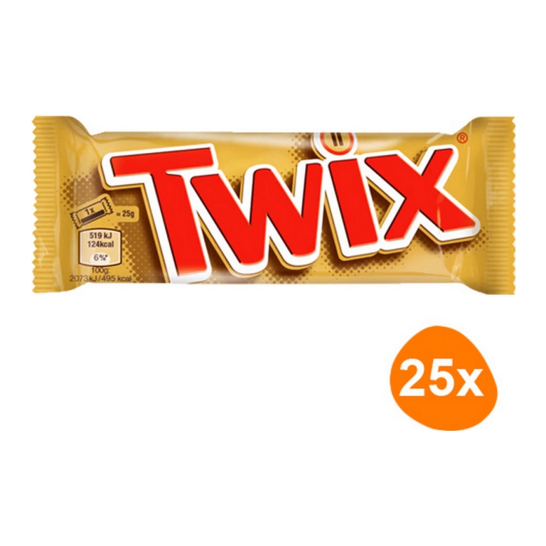 Twix - Chocolate Bar - 25 Bars