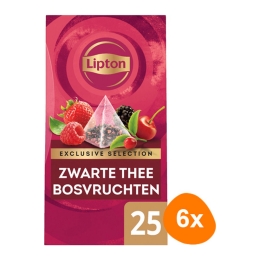 Lipton - Exclusive Selection Black Tea Forest fruits - 6x 25 Tea bags