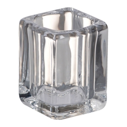 Bolsius - Tealight & Clear Cup Holder - Square - Transparent - 6 pieces
