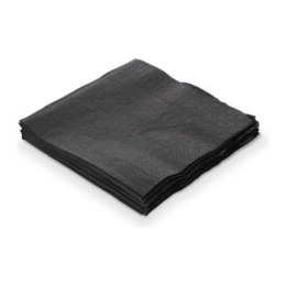 Servet - Zwart 2-laags 33x33cm 1/4 Vouw - 250 stuks