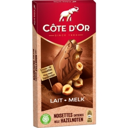 Cote d'Or - Milk Chocolate Bar with Whole Nuts - 9 x 180 grams