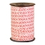 Ribbon - White with Malo Mini Hearts - 10 mm x 230 m - Per roll