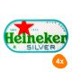 Heineken - Dripmat Silver (23cm x 16.5cm)